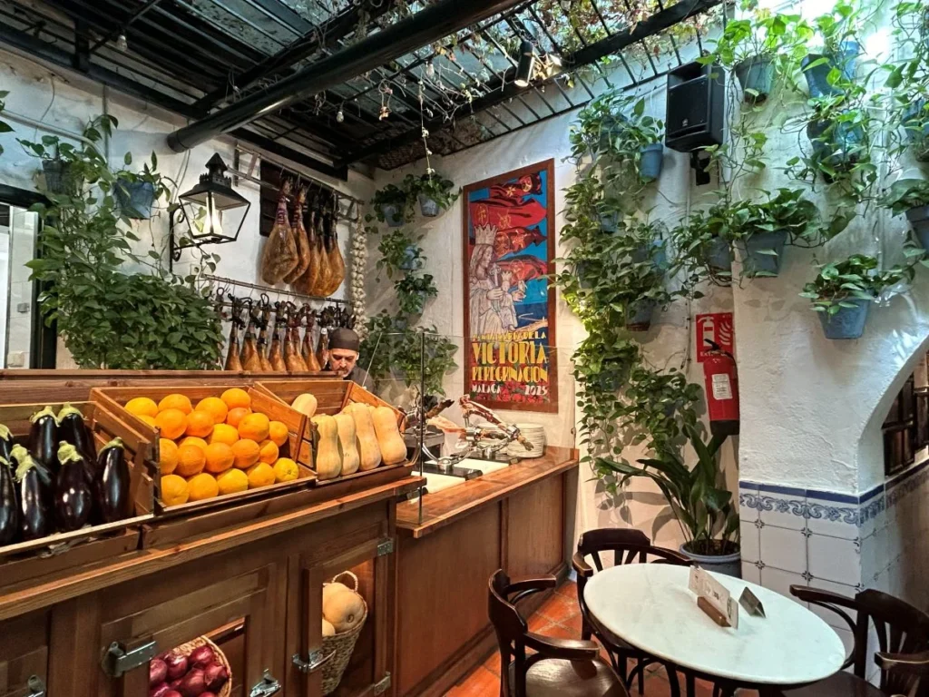 Inside a traditional spanish bodega bar el pimpi in Málaga during a private tapas tour with private guide