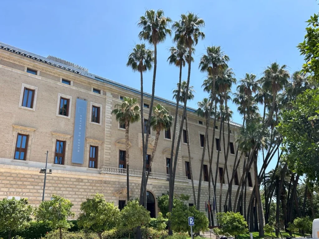 Exterior of the Museo de Málaga inside the historic Palacio de la Aduana on Plaza de la Aduana