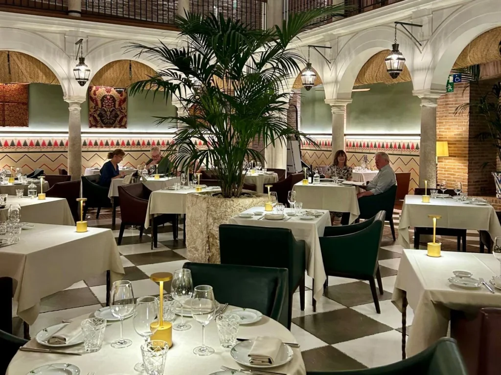 Malaga restaurant and bar balausta with andalusian food and wine in the historic center